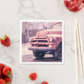 Serviette En Papier Vieux camion rouillé (En situation)