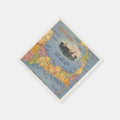 Serviette En Papier Vieux Cape Cod Massachusetts Carte (Coin)