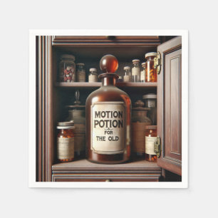 Serviette En Papier Vieux flacon de potion dans un cabinet médical