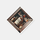 Serviette En Papier Vieux flacon de potion dans un cabinet médical (Coin)