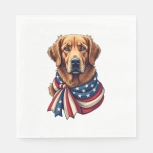 Serviette En Papier Vieux Gloire Veste Vintage Golden Retriever 2