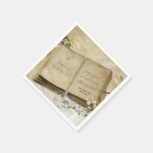 Serviette En Papier Vieux livre Mariage pour la fête du 70e anniversai (Coin)