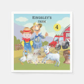 Serviette En Papier Vieux MacDonald's élevage de cochons personnalisé (Devant)