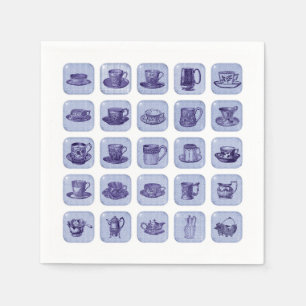 Serviette En Papier Vieux mode Vintage bleu Chine Teacups Teacup Tea P