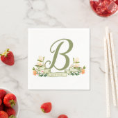 Serviette En Papier Vieux Monde Shakespeare | Monogramme Fairytale (En situation)