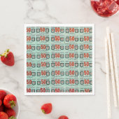 Serviette En Papier Vieux timbres verts (En situation)