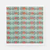 Serviette En Papier Vieux timbres verts (Devant)