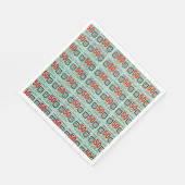 Serviette En Papier Vieux timbres verts (Coin)