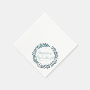 Serviette En Papier Vigne bleu acier Vacances Watercolor