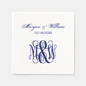 Serviette En Papier Vigne marine Monogramme B&G do-it-yourself BG (Devant)