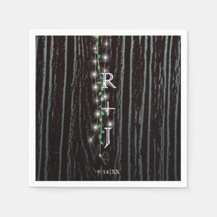Serviette En Papier Vigne rustique et lumières