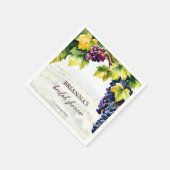 Serviette En Papier Vignoble châteaux de vin été douche de mariée impr (Coin)