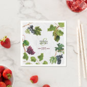 Serviette En Papier Vignoble de raisins Méditerranée Grec Mariage (En situation)