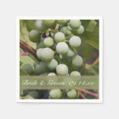 Serviette En Papier Vignoble de raisins verts Mariage (Devant)