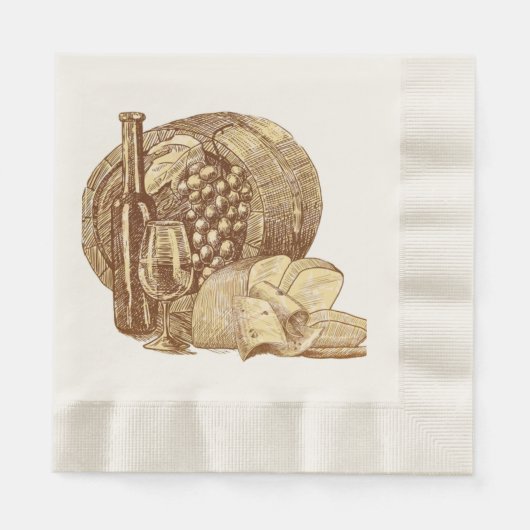 Serviette En Papier Vignoble de vignes de vigne (Devant)