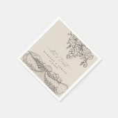 Serviette En Papier Vignoble Drawn Winery Toast Toscany Mariage (Coin)