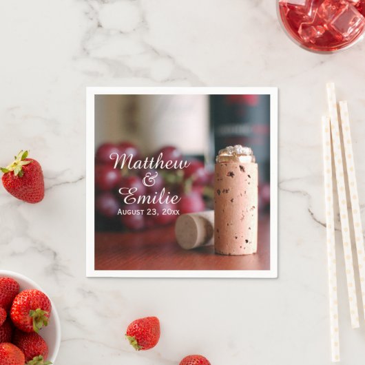 Serviette En Papier Vignoble Mariage Fiançailles Napkins (En situation)