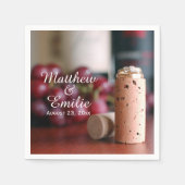 Serviette En Papier Vignoble Mariage Fiançailles Napkins (Devant)
