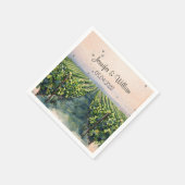 Serviette En Papier Vignoble rustique Destination Italie Mariage (Coin)