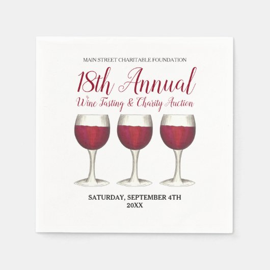 Serviette En Papier Vignoble Vignoble Bouteille Vignoble Dégustation (Devant)