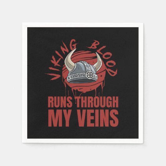 Serviette En Papier Viking Blood Vikings Nordic (Devant)