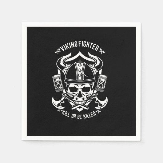 Serviette En Papier Viking Fighter Warrior Axe Skull Norse Mythology G (Devant)