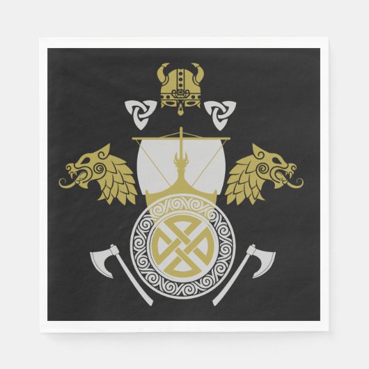 Serviette En Papier Viking Norsemen (Devant)