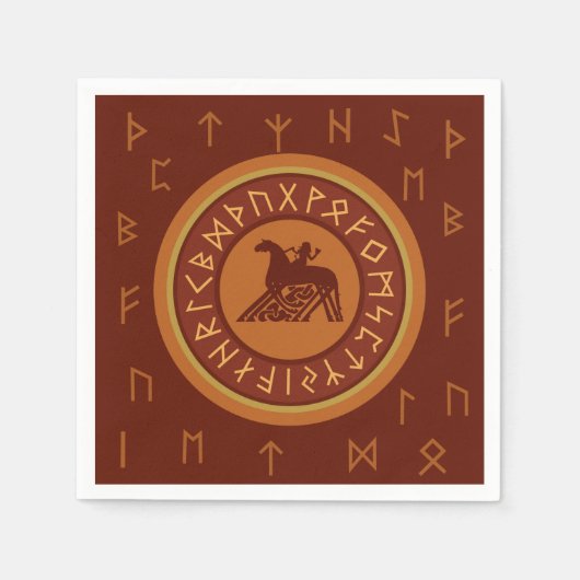 Serviette En Papier Viking Runes (Devant)