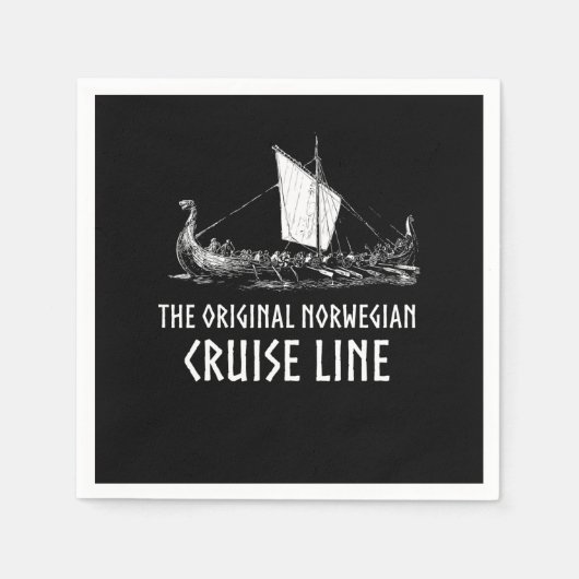 Serviette En Papier Viking Ship Cruise Line Odin Et Valhalla (Devant)