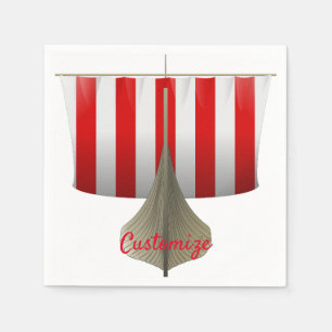 Serviette En Papier Viking Ship Sailing Thunder_Cove