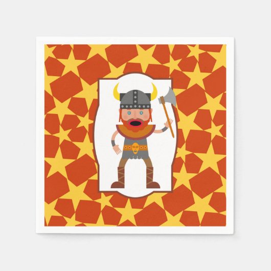 Serviette En Papier Viking Warrior Boy Birthday Party (Devant)