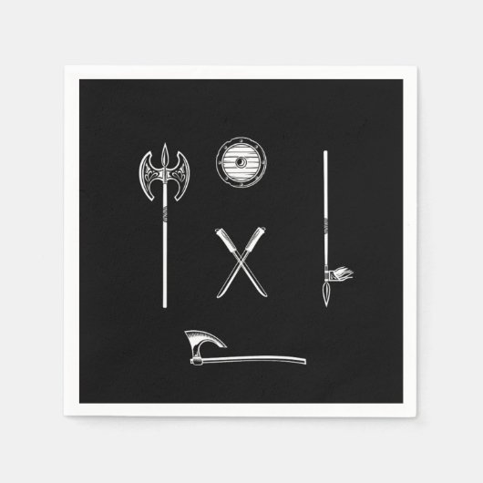 Serviette En Papier Viking Weapon Warrior Axe Nordic Norse Mythology G (Devant)
