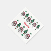 Serviette En Papier Vilain pull de Noël Père Noël Thunder_Cove (Coin)