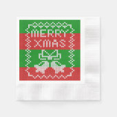 Serviette En Papier Vilain pull motif sonnettes Joyeux fils Xmas (Devant)