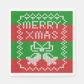 Serviette En Papier Vilain pull motif sonnettes Joyeux fils Xmas (Devant)