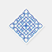 Serviette En Papier Villa de fête de décoration bleue italienne (Coin)