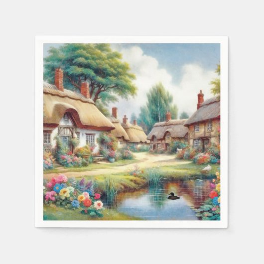 Serviette En Papier Village (Devant)