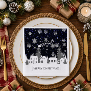 Serviette en papier Village de Noël