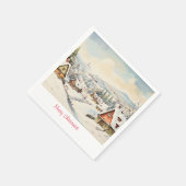 Serviette En Papier Village le jour de Noël (Coin)