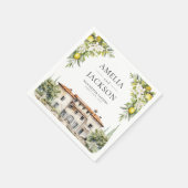 Serviette En Papier Villas italiennes Lemons & Olives (Coin)
