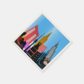 SERVIETTE EN PAPIER VILLE (Coin)