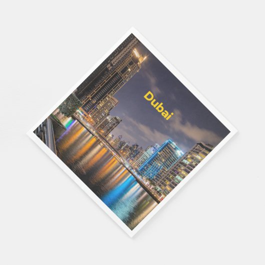 Serviette En Papier Ville de Dubaï (Coin)