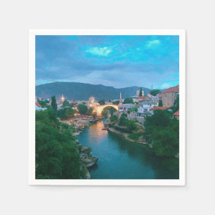 Serviette En Papier Ville de Mostar - Bosnie-Herzégovine