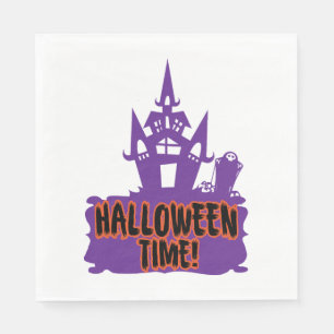 Serviette En Papier Ville d'Halloween