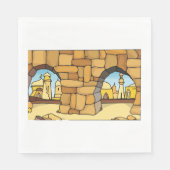 Serviette En Papier Ville du désert du Moyen-Orient à travers l'Arc an (Devant)