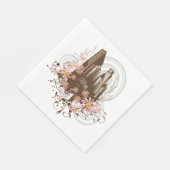 Serviette En Papier Ville Florale (Coin)