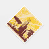 Serviette En Papier Ville Grunge (Coin)