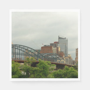 Serviette En Papier Ville - PA de Pittsburg - la ville grande de