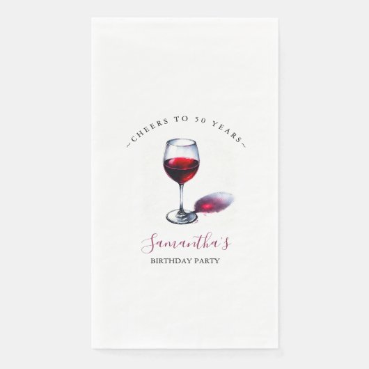 Serviette En Papier Vin Anniversaire Fête Papier à thème Napkins (Devant)