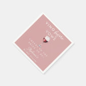 Serviette En Papier Vin avant les Vœux Rose Rouge Vino Fête de Mariage (Coin)
